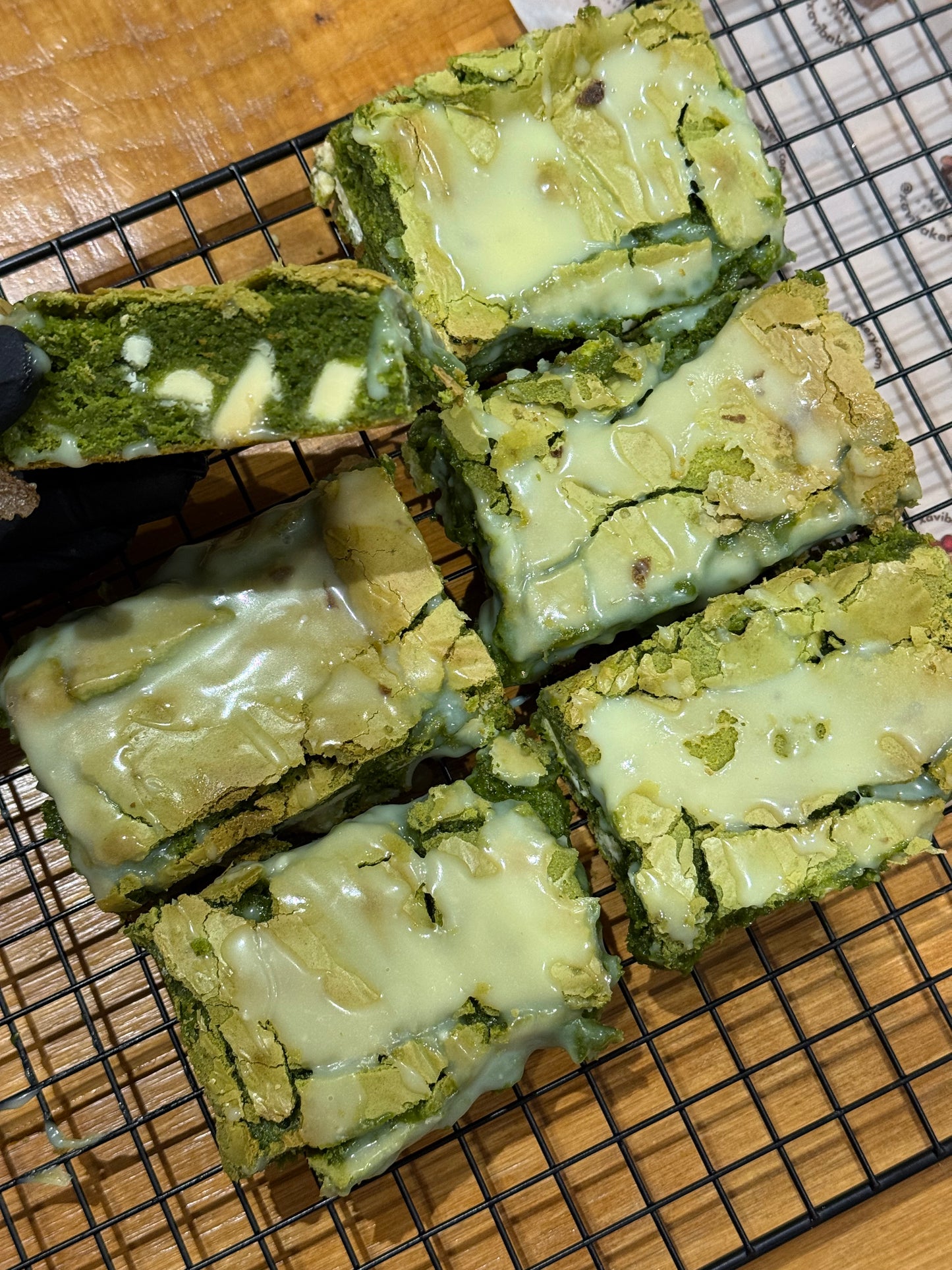 Matcha White Chocolate Blondies