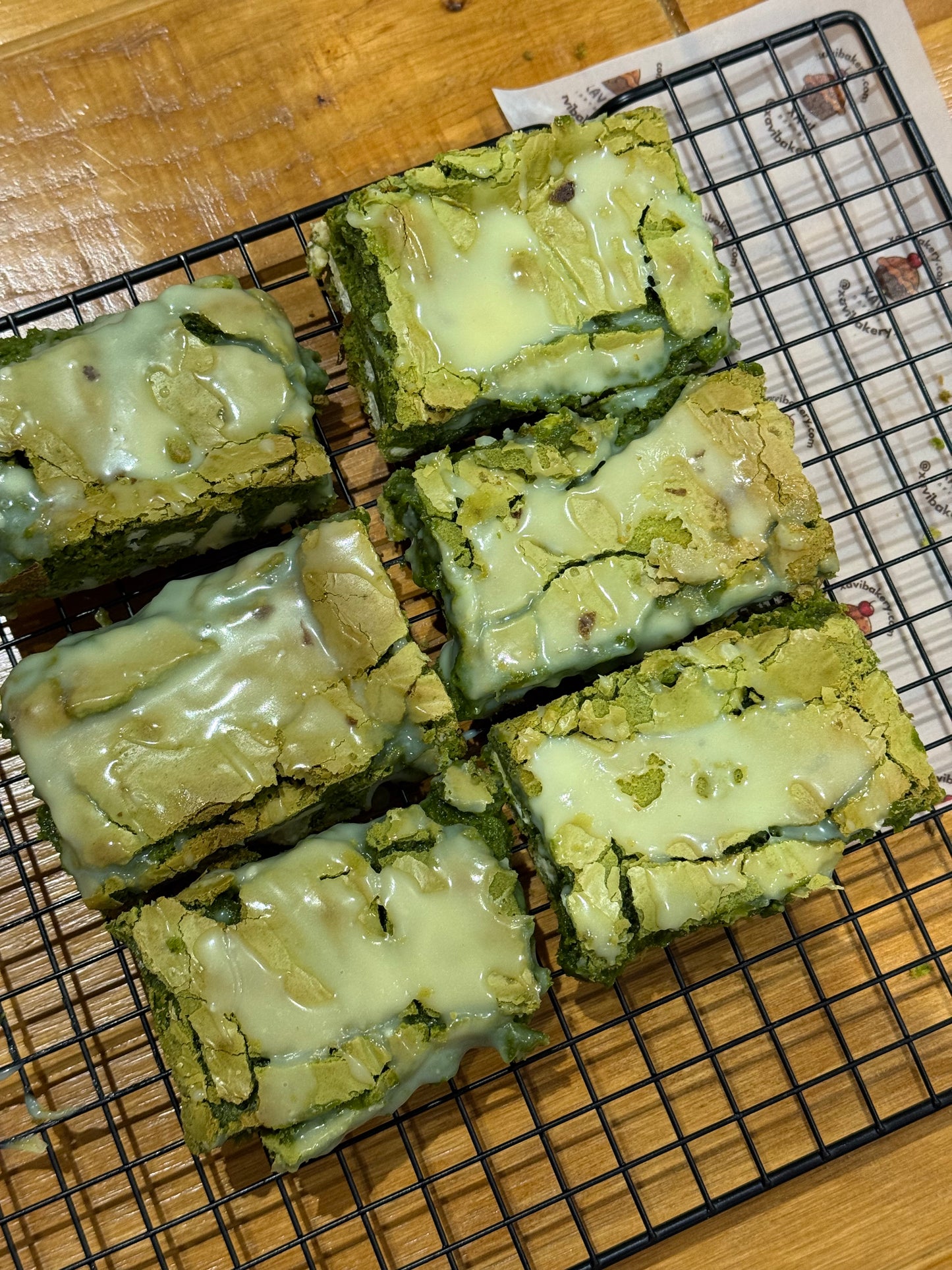 Matcha White Chocolate Blondies